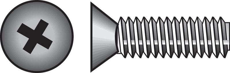 Hillman 0825600 No. 1/4-20 Ga. X 2-1/2 in. L Phillips Flat Head Stainless Steel Machine Screws 50 pk