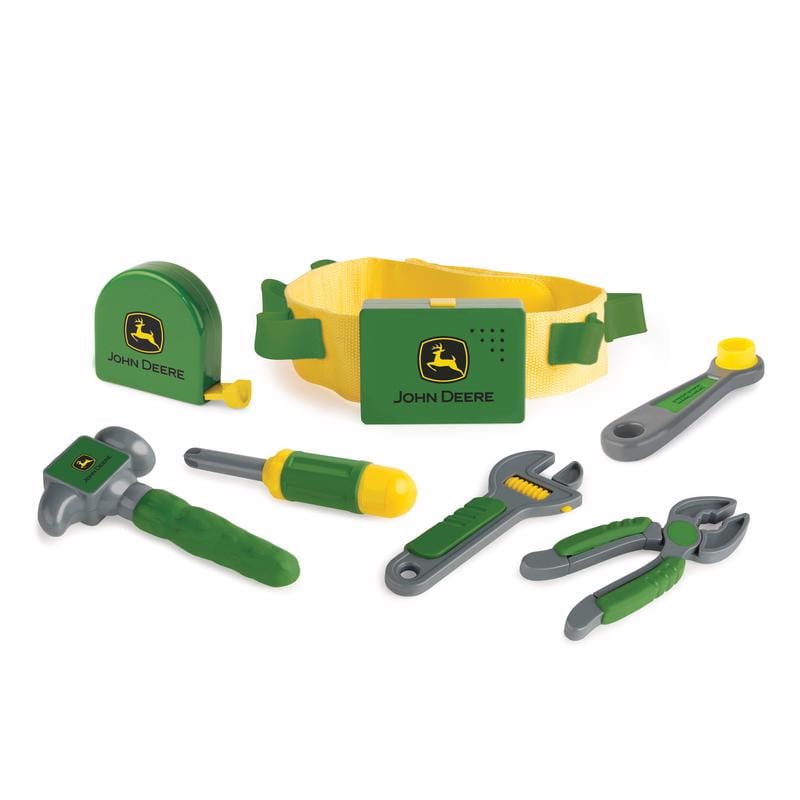 Tomy 35070V4 John Deere Talking Tool Belt Set Green/Yellow 7 pc