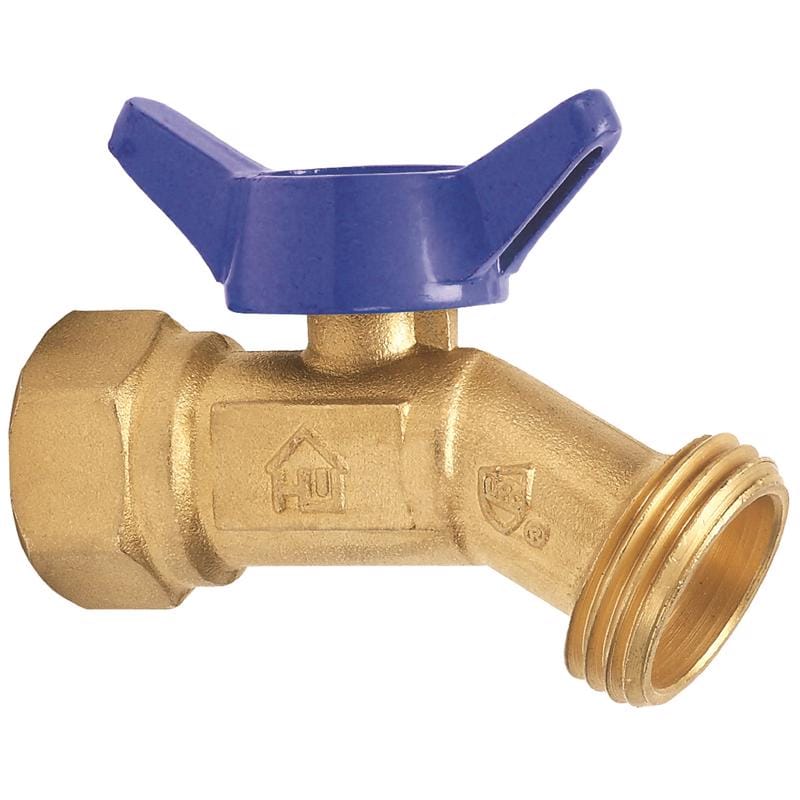 Homewerks VHNQTRB4 3/4 in. FIP X 3/4 in. MHT Brass No-Kink Hose Bibb