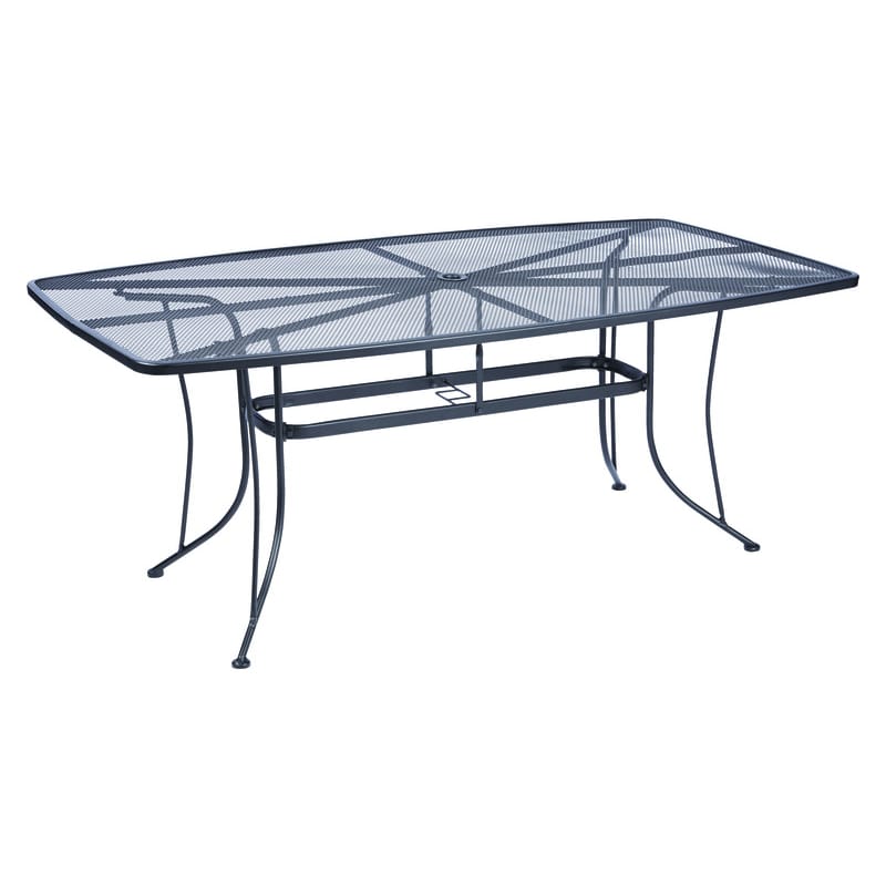 Living Accents WDAC-15DT Winston Black Rectangular Steel Dining Table
