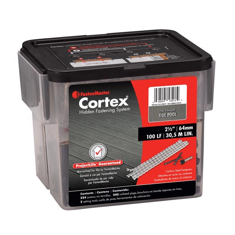 Fastenmaster CTXCL-TX1LFENTP Cortex No. 10 each X 2-1/2 in. L Torx Ttap Button Head Collated Deck Screws 224 pk