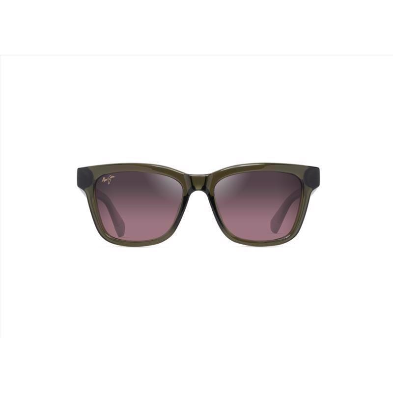 Maui Jim 603429076429 Hanohano Sunglasses Unisex Shiny Trans Green Frame Maui Rose Lens Polarized