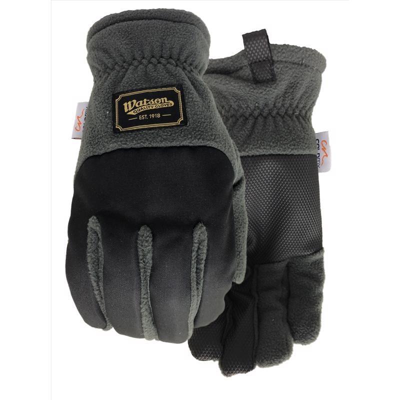 Watson Gloves 9381-X XL Polyester Fleece Navidad Grey/Black Cold Weather Gloves