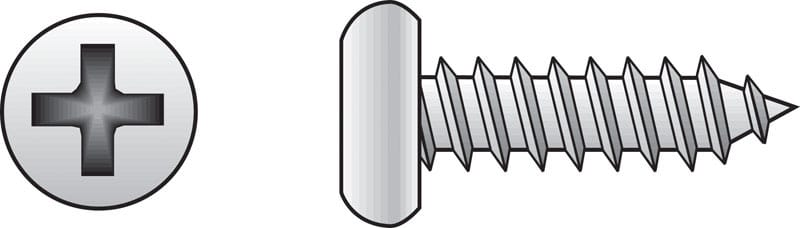 Hillman 0823266 No. 8 Ga. X 1 in. L Phillips Pan Head Sheet Metal Screws 100 pk