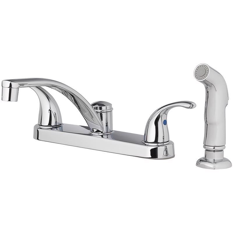 Oakbrook Collection 810NC-F1001 Essentials Two Handle Chrome Kitchen Faucet Side Sprayer Included