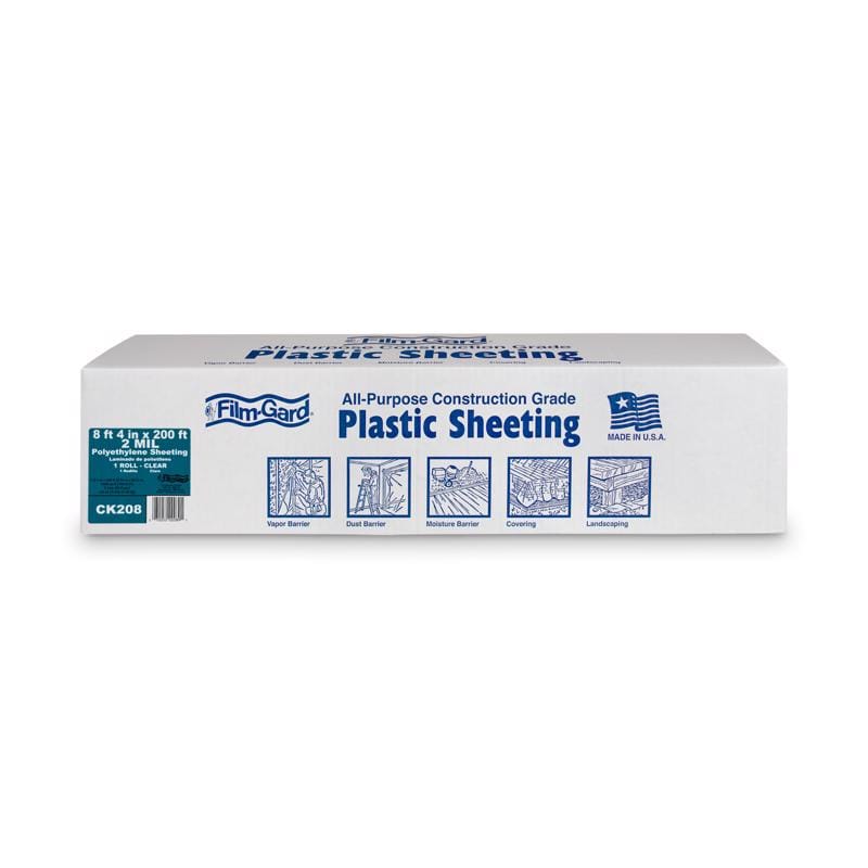 Film-Gard 625809 Plastic Sheeting 2 mil X 8.33 ft. W X 200 ft. L Polyethylene Clear 1 pk