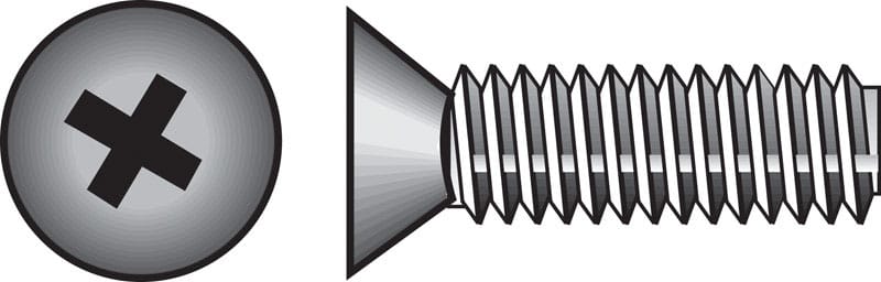 Hillman 101086 No. 10-24 Ga. X 3 in. L Phillips Flat Head Zinc-Plated Steel Machine Screws 100 pk