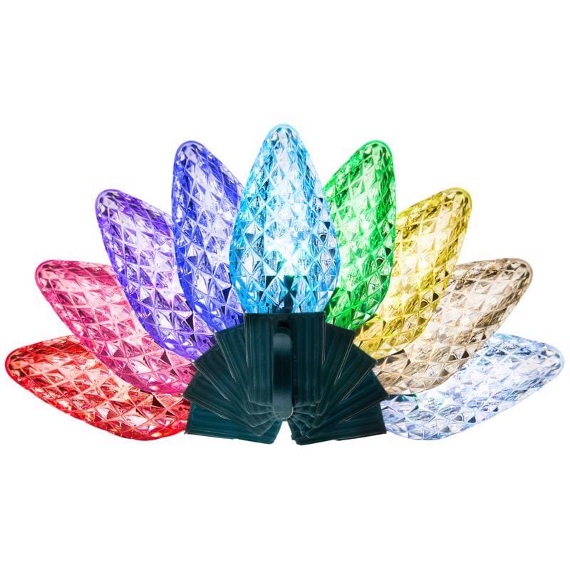 Celebrations BRC950SA Platinum LED C9 RGBW 50 ct String Smart-Enabled Christmas Lights 32.67 ft.