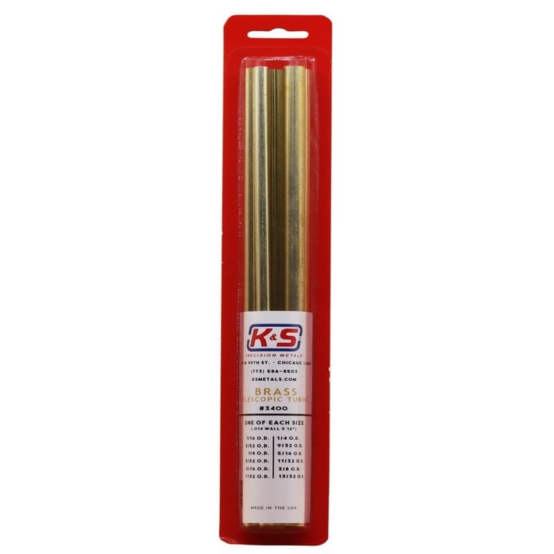 K&S 3400 12 in. L Round Brass Tube 12 pk