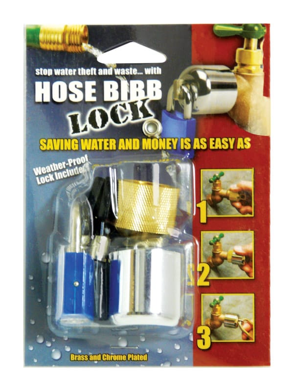 Conservco DSL-2 3/4 in. Hose MPT Anti-Siphon Brass Hose Bibb Lock with Padlock