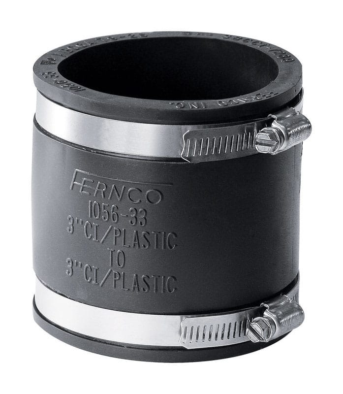 Fernco P1056-33 Schedule 40 3 in. Hub X 3 in. D Hub PVC Flexible Coupling 1 pk