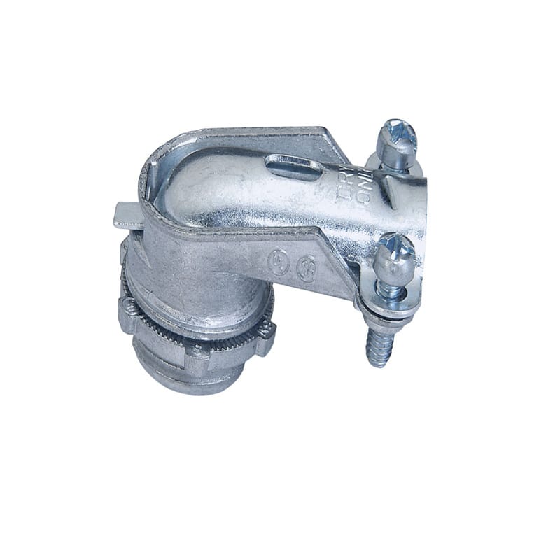 Sigma Engineered Solutions 49804 ProConnex 1/2 in. D Die-Cast Zinc 90 Degree Squeeze Connector For AC, MC