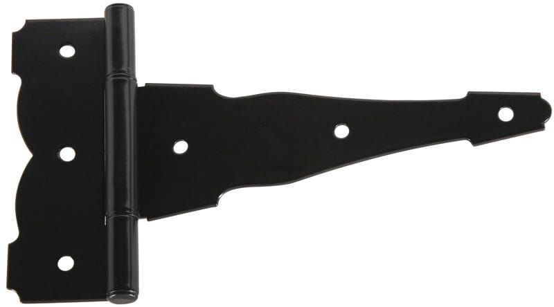 National Hardware N109-037 5.5 in. W X 8 in. L Black Steel Ornamental T Hinge 1 pk