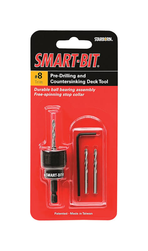 Starborn BDA141 Smart-Bit #8 X 1 in. L Stainless Steel Pre-Drilling and Countersinking Tool 4 pc