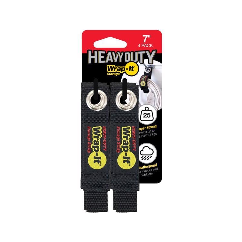 WRAP-IT 104-10BX Heavy-Duty 1 in. W X 7 in. L Bla