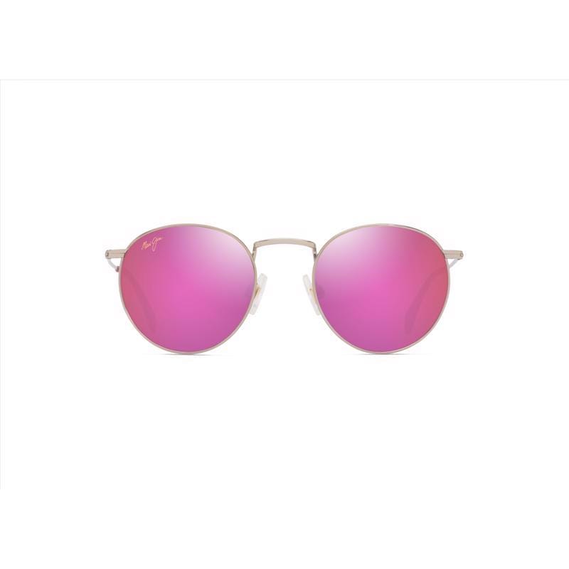 Maui Jim 603429079802 Pukaua Sunglasses Unisex Shiny Light Gold with Pink & Yellow Frame Maui Sunrise Lens Polari