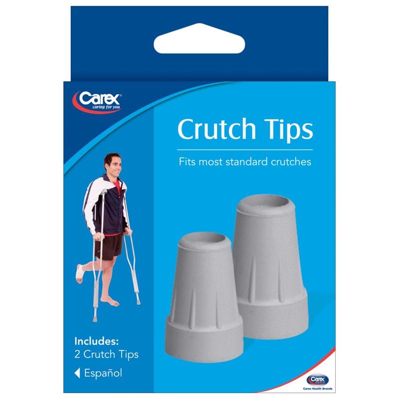 Carex Health Brands FGA71600 0000 Gray Crutch Tips Rubber/Stainless Steel 7/8 in. H X 3/4 in. L