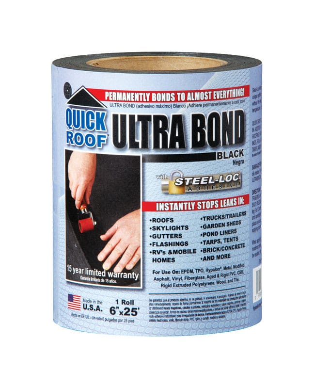 Quick Roof UBB625 Ultra Bond 6 in. W X 25 ft. L Tape Self-Adhesive Roof Repair Black