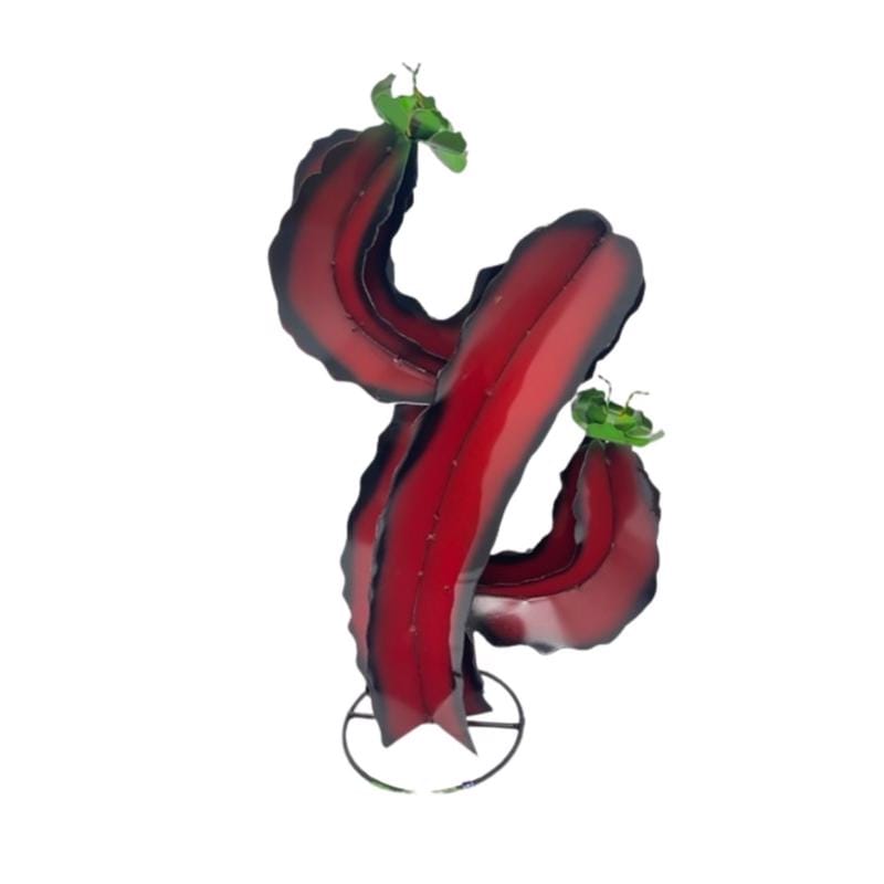 Creative Decor 30550364 Red Metal 24 in. H Saguaro Cactus Outdoor Decoration