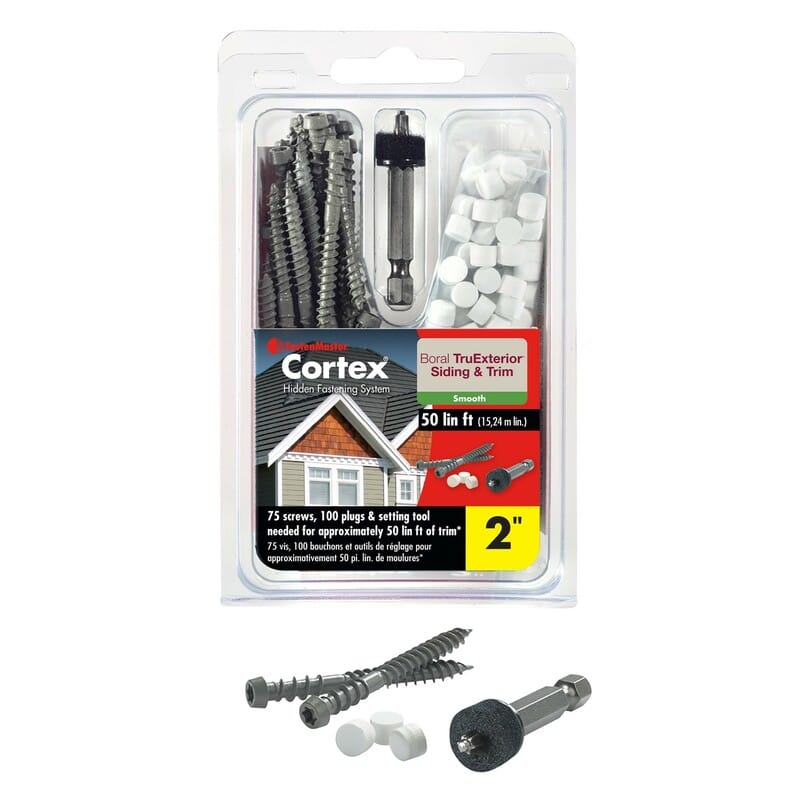 FastenMaster FMCTXT-BR50TESM Cortex No. 20 X 2 in. L Torx Ttap Star Head Deck Screws and Plugs Kit 1 pk