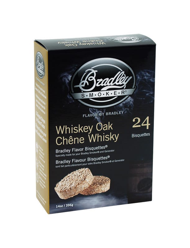 Bradley Smoker BTWOSE24 All Natural Whiskey Oak Wood Bisquettes 24 pk
