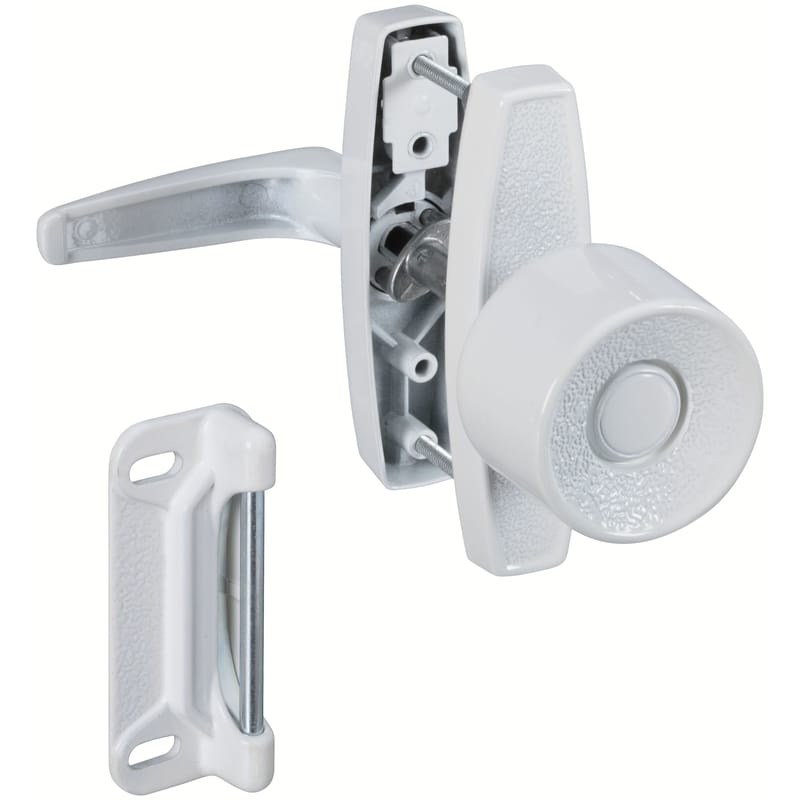 National Hardware N212-993 Bright White Zinc Universal Knob Latch 1 pk