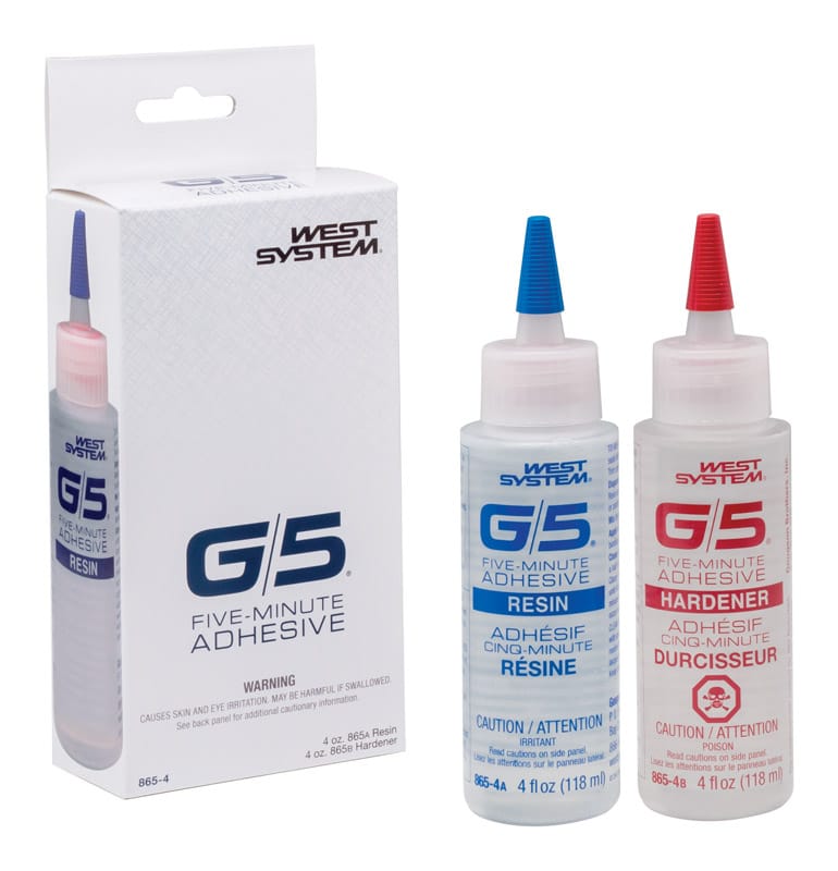 West System 865-4 G/5 High Strength Glue Clear Adhesive Kit 4 oz