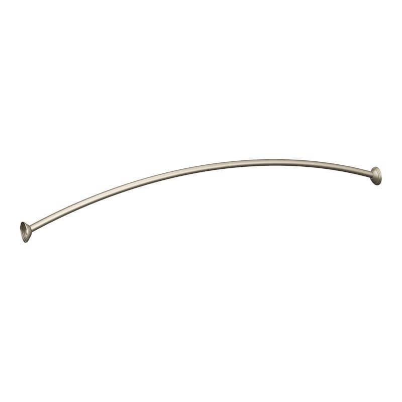 Moen DN2160BN Adjustable Curved Shower Rod 72 in. L Brushed Nickel