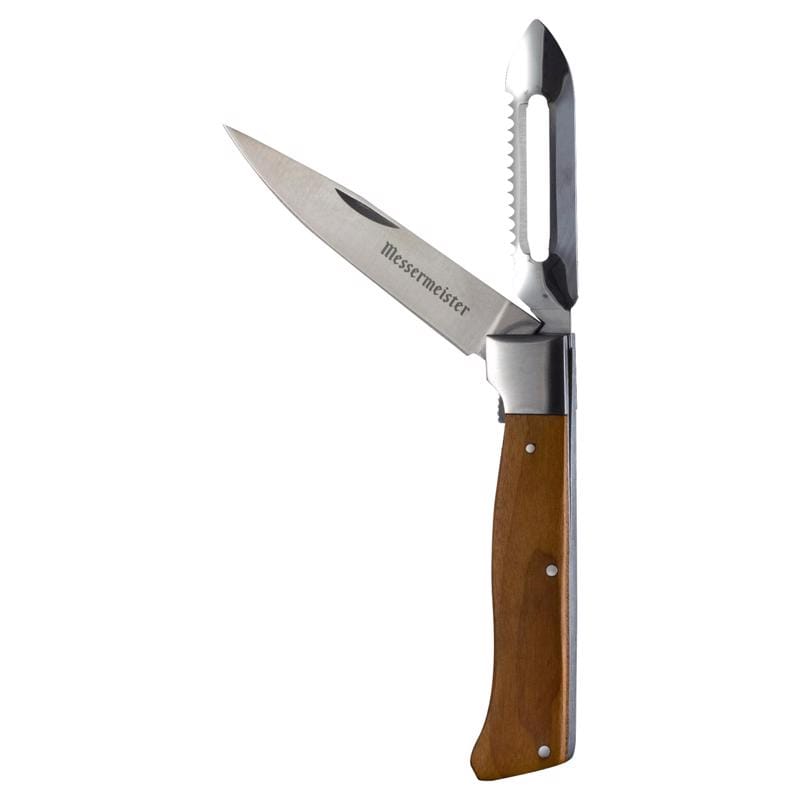 Messermeister ACM-PPF Adventure Chef 3.25 in. L Stainless Steel Folding Knife and Peeler 1 pc
