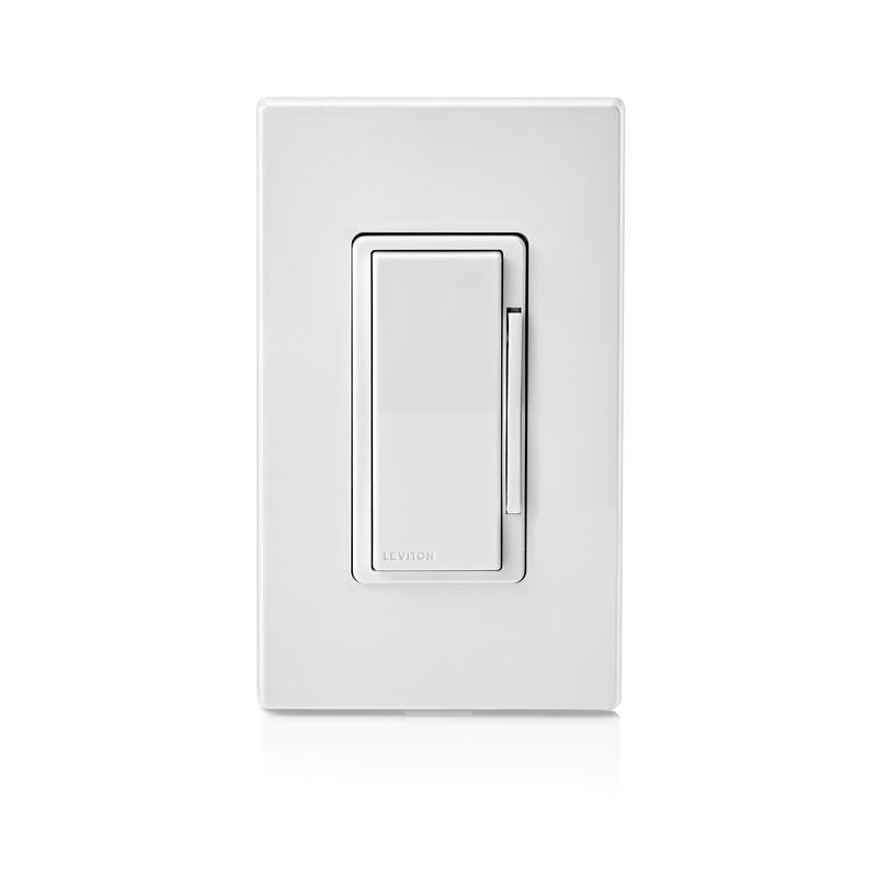 Leviton D36HD-1RW Decora White 600 W Toggle Smart-Enabled Dimmer Switch 1 pk