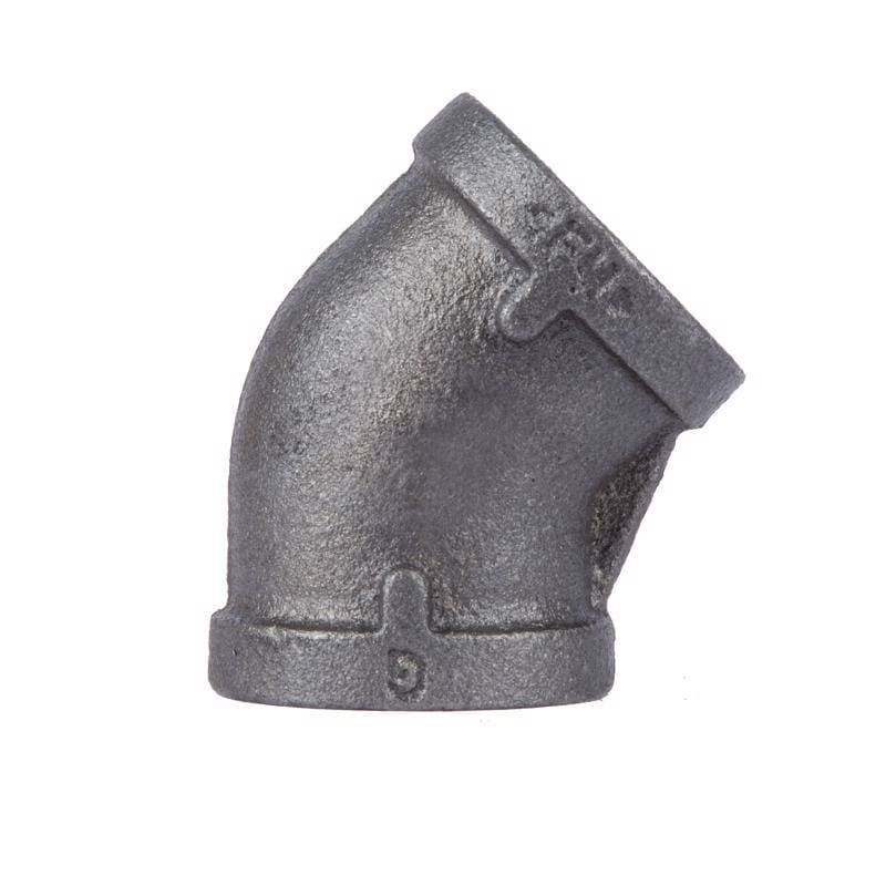 STZ Industries 501431 1/4 in. FIP each X 1/4 in. D FIP Black Malleable Iron 45 Degree Elbow
