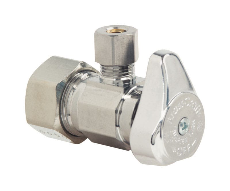 BrassCraft G2CR09X CD 1/2 in. Compression outlets X 1/4 in. Compression Brass Angle Stop Valve