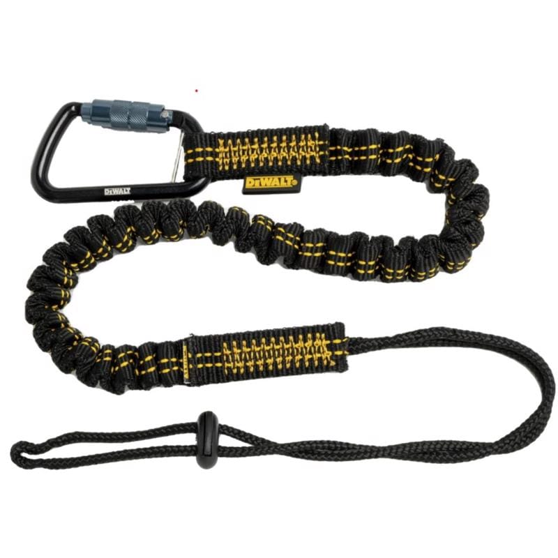 Dewalt DXDP720200 Aluminum/Polyester Single Leg Lanyard 32 in. L 15 lb. cap. Black/Yellow 1 pc