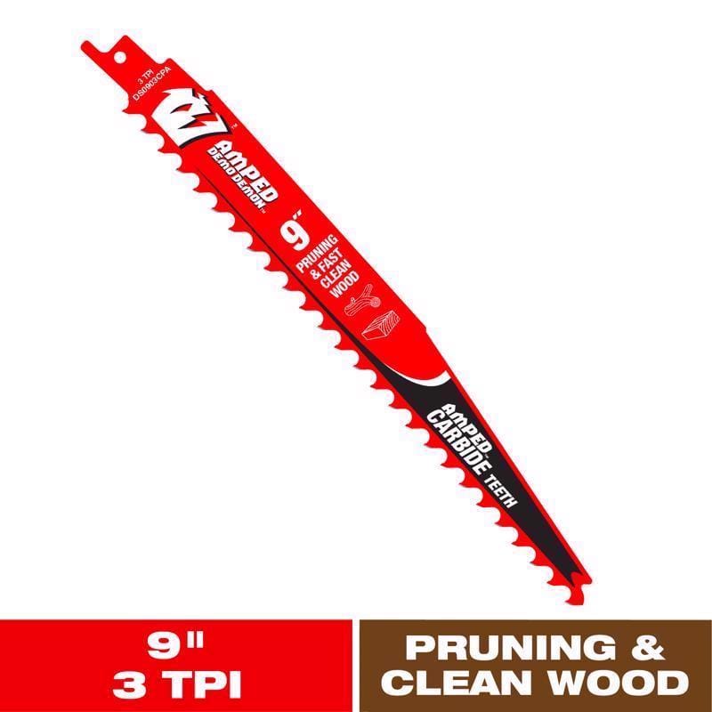 Diablo DS0903CPA Amped Demo Demon 9 in. Carbide Tipped Reciprocating Saw Blade 3 TPI 1 pk