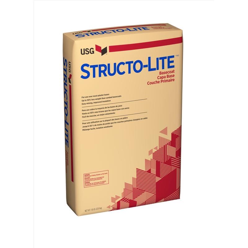 Usg Sheetrock 163841 STRUCTO-LITE White All Purpose Basecoat Plaster 50 lb
