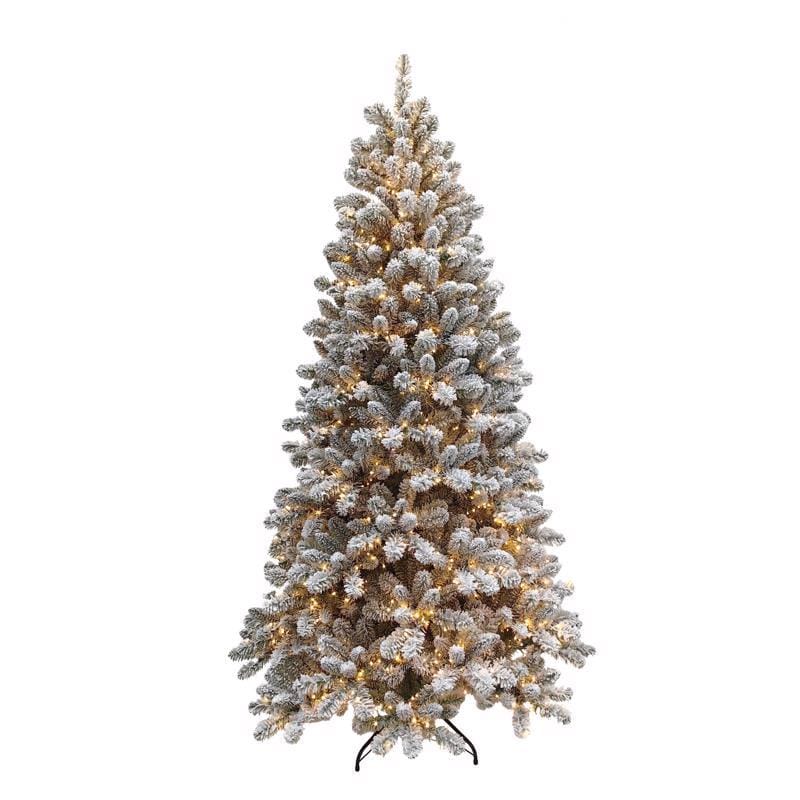 Holiday Bright Lights T7FKPWMTA 1-2 Tree 7 ft. Full LED 450 ct Flock King Pine Color Changing Christmas Tree