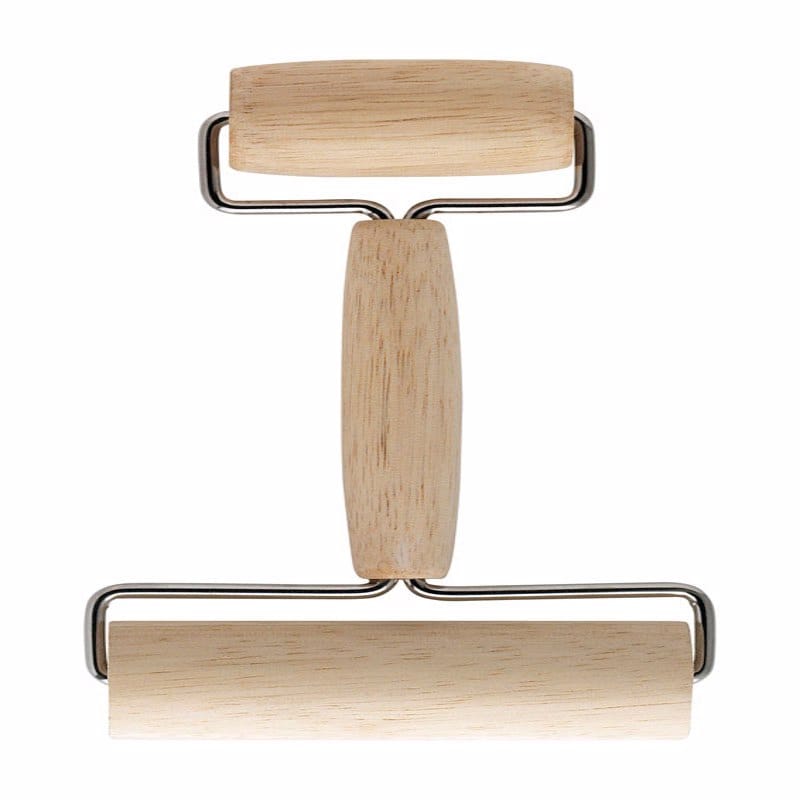 Harold Import 43679 7 in. L X 4.5 in. D Wood Double Dough Roller