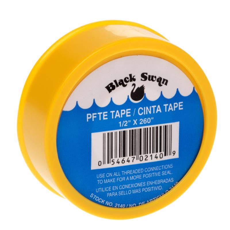 Black Swan 02140 Yellow .5 in. W X 260 in. L PTFE Tape