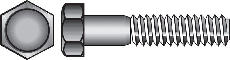 Hillman 190063 1/4 in. D X 6 in. L Zinc Plated Steel Hex Bolt 100 pk