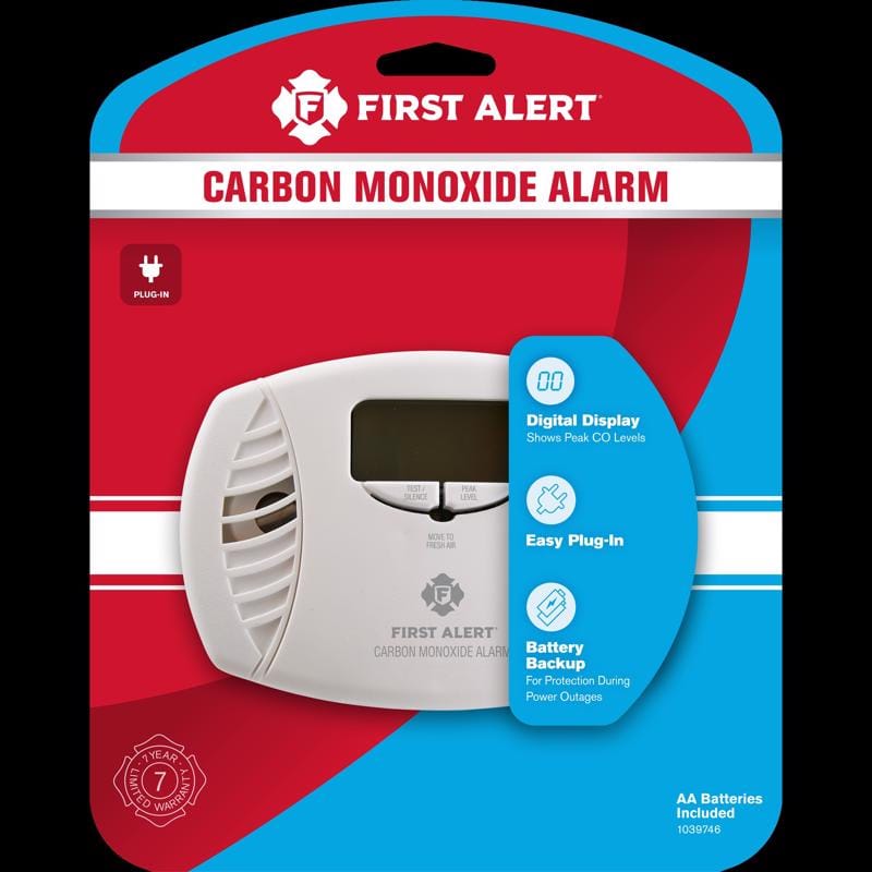 First Alert 1039746 Plug-In w/Battery Back-up Electrochemical Carbon Monoxide Detector