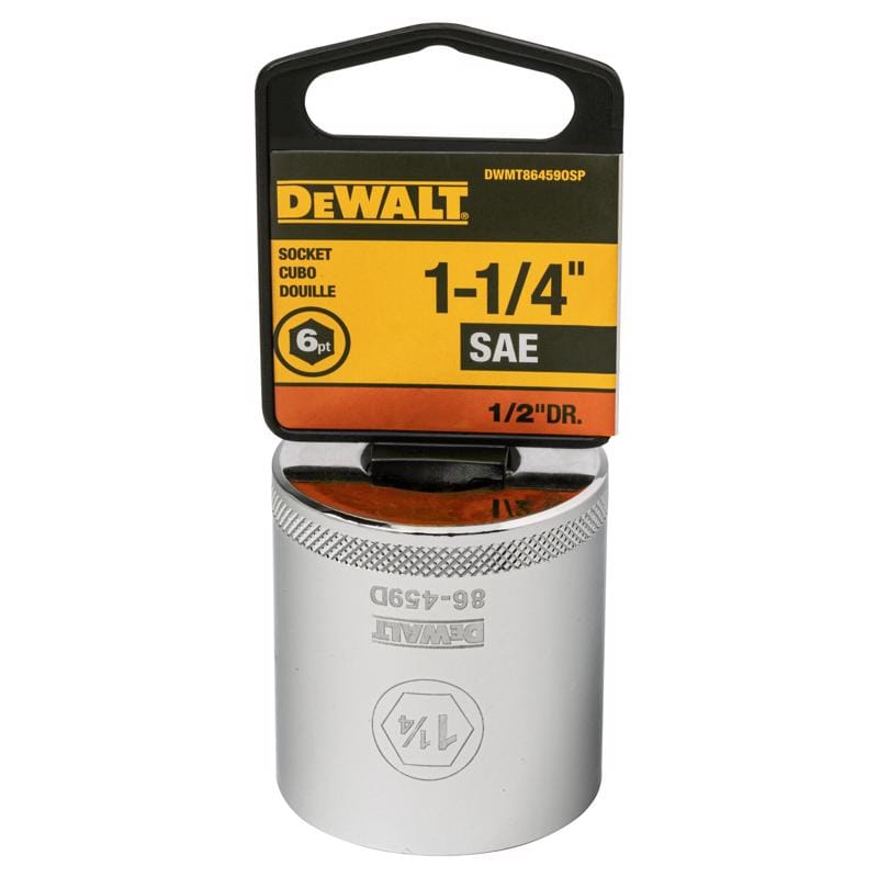 Dewalt DWMT86459 1-1/4 in. X 1/2 in. drive SAE 6 Point Socket 1 pc
