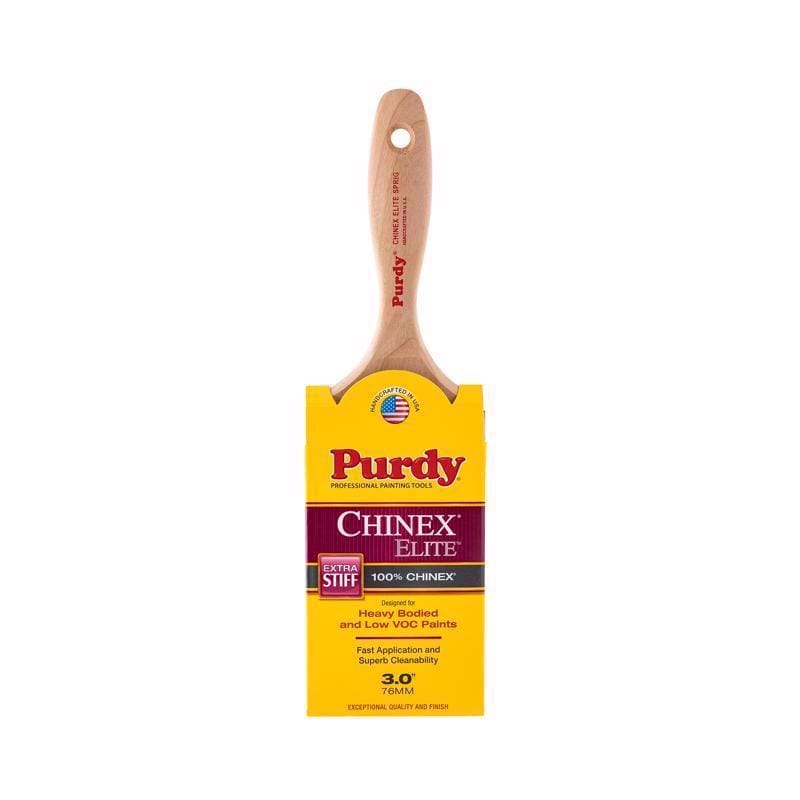 Purdy 144580930 Chinex Elite Sprig 3 in. Extra Stiff Flat Trim Paint Brush