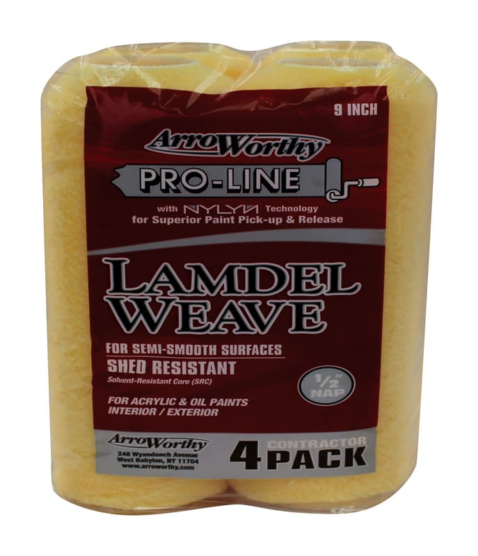 ArroWorthy 9FLD4-4PK 0900 Pro-Line Synthetic Blend 9 in. W X 1/2 in. Paint Roller Cover 4 pk