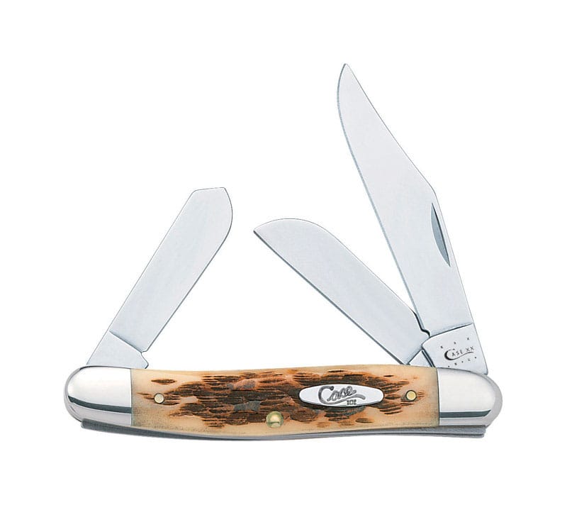 Case 00128 Stockman Amber Stainless Steel 3-4 in. Pocket Knife