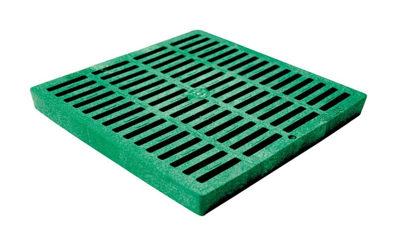 NDS 1212 12 in. Green Square Polyethylene Drain Grate