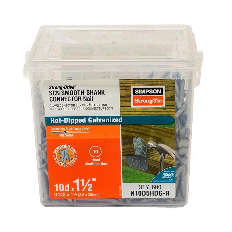 Simpson Strong-Tie N10D5HDG-R 10D 1-1/2 in. Wood Joiner Hot-Dipped Galvanized Steel Nail Round Head 5 lb