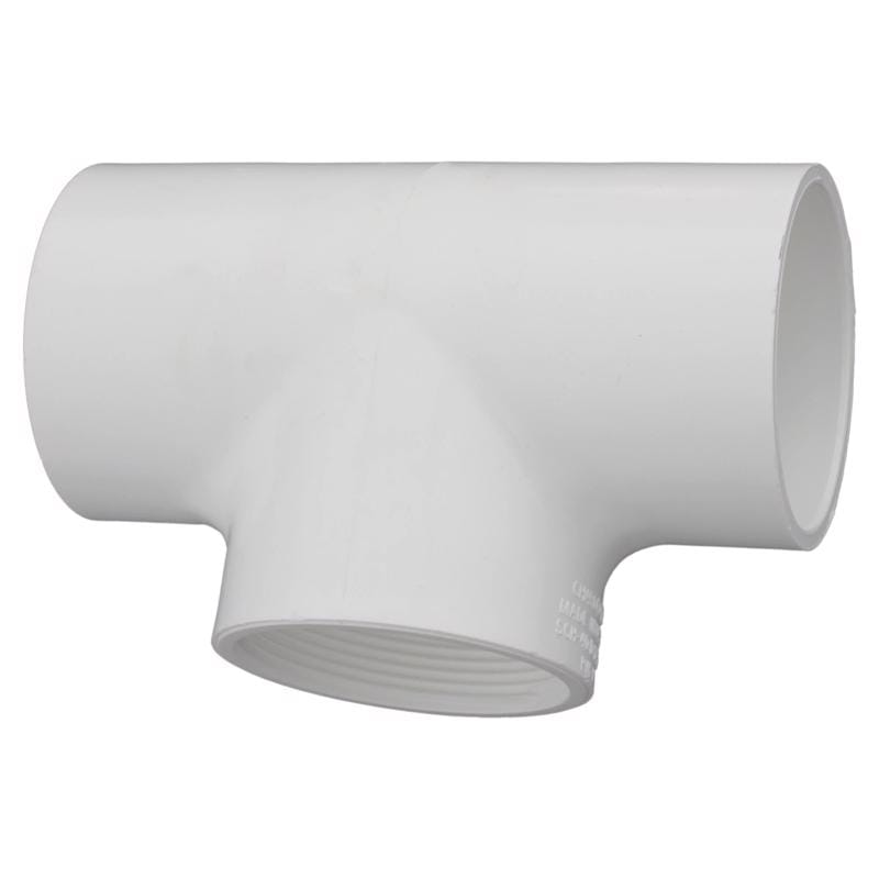 Charlotte Pipe PVC024011600 Schedule 40 2 in. Slip X 2 in. D Slip PVC Tee 1 pk