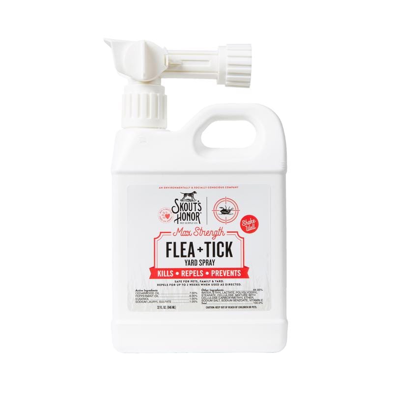 Skout'S Honor SH20FTYS32 Liquid Dog Flea and Tick Spray Cedarwood oil, Peppermint oil, Eugenol and Sodium Laury
