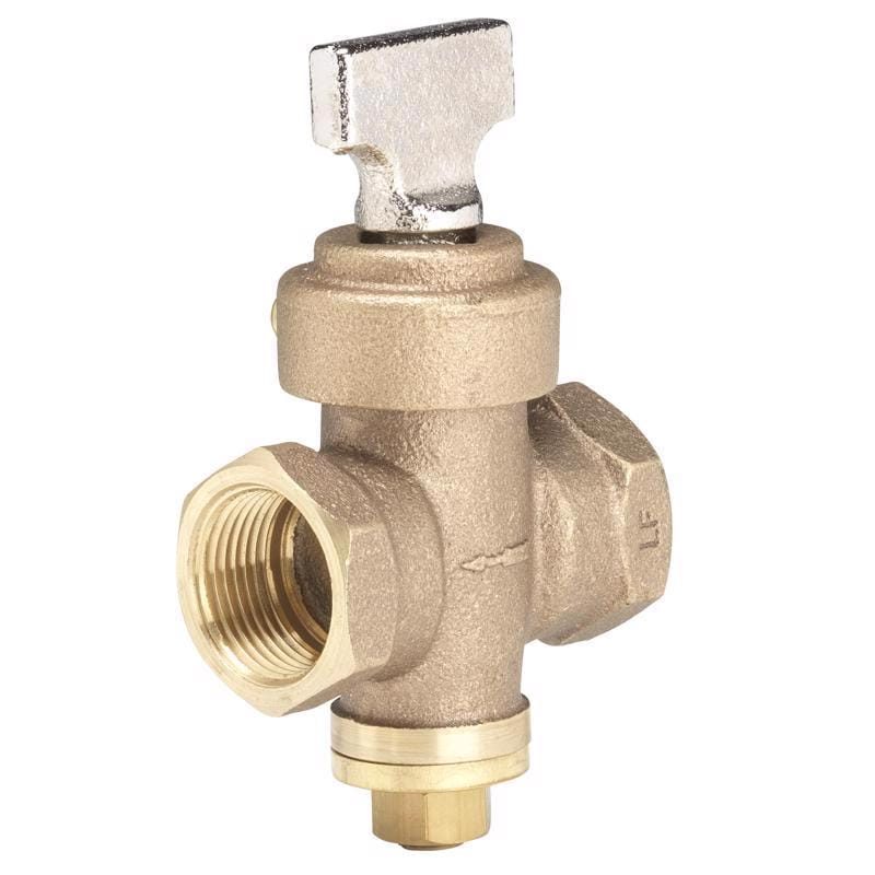 Homewerks 225-2-34 3/4 in. FIP X 3/4 in. FIP Bronze Ground Key Stop & Drain Valve