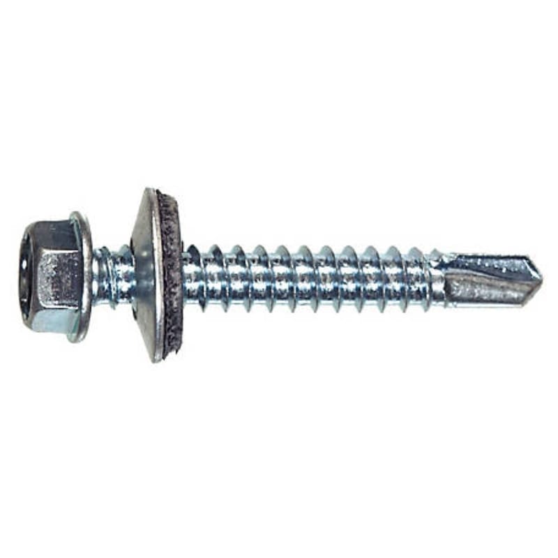 Grip-Rite NHDW121125 Pro-Twist No. 12 Sizes X 1-1/2 in. L Hex Hex Head Screws w/Washers 5 lb